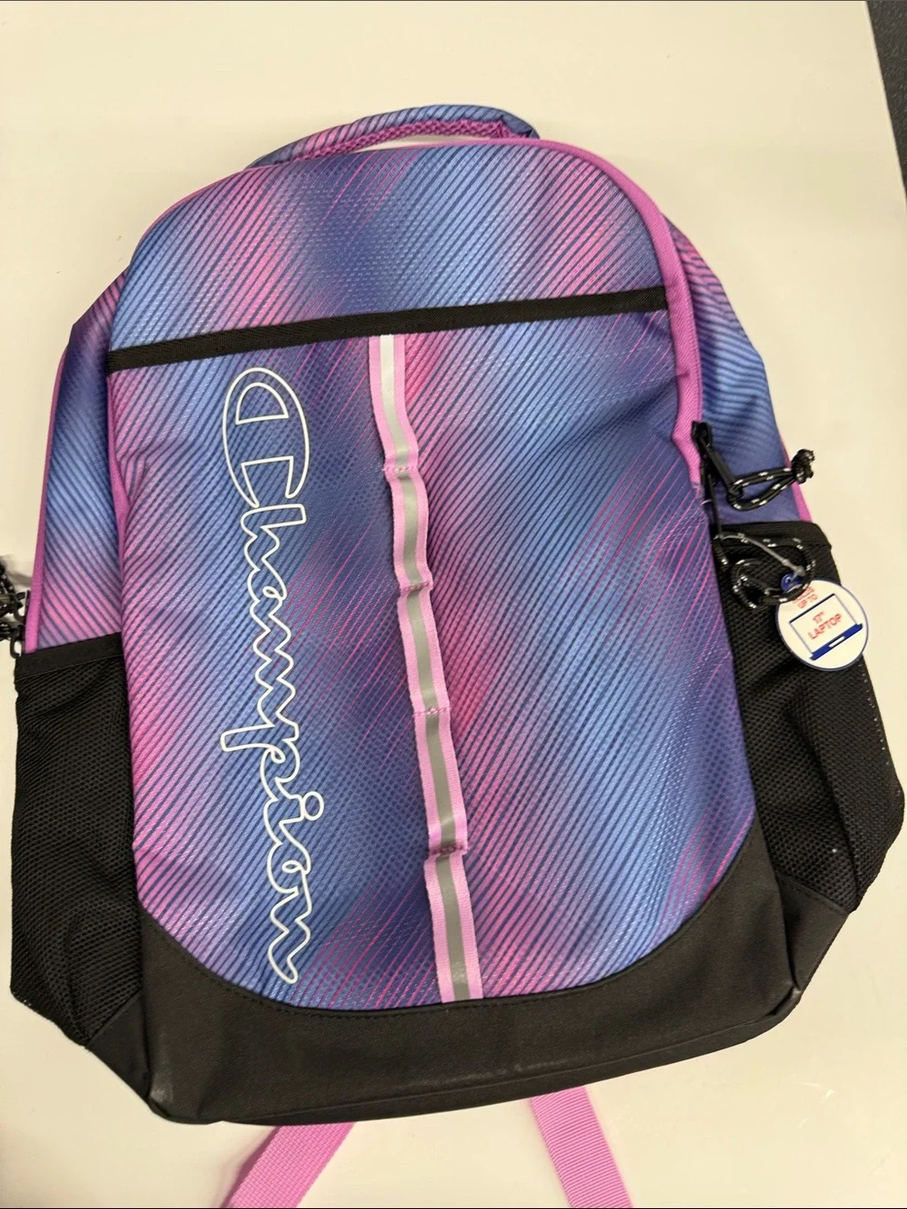 NEW Champion Blue and Pink Ombre Backpack with Laptop Sleeve